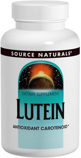 補充劑，抗氧化劑，葉黃素 - Source Naturals, Lutein, 20 mg, 60 Capsules