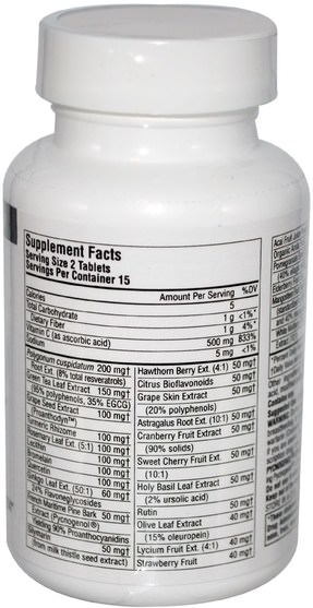 補充劑，抗氧化劑，碧蘿芷 - Source Naturals, Pycnogenol Supreme, 30 Tablets