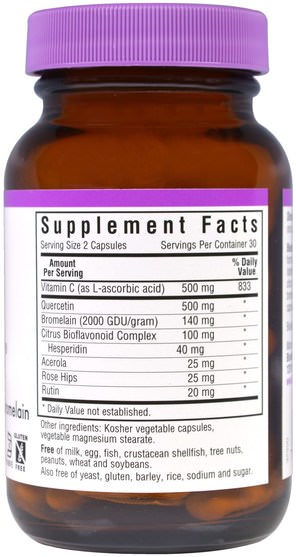 補充劑，抗氧化劑，槲皮素 - Bluebonnet Nutrition, Super Quercetin, 60 Veggie Caps