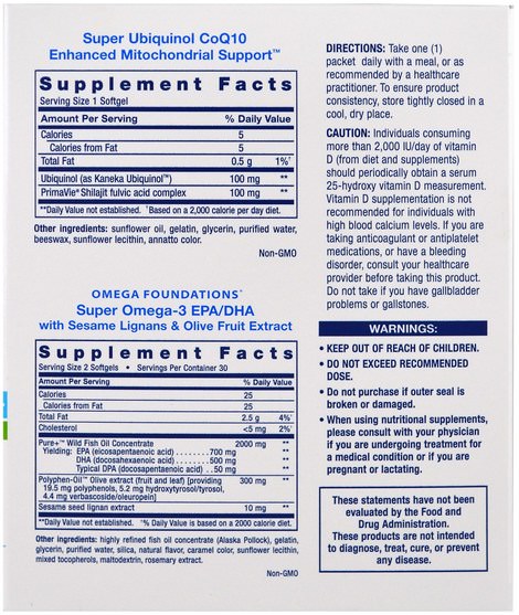 補充劑，抗氧化劑，泛醇qh，薑黃素 - Life Extension, Comprehensive Nutrient Packs Advanced, 30 Packets