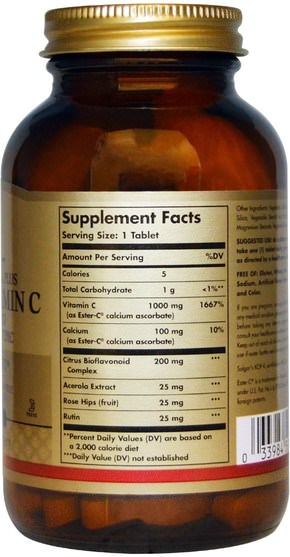 補充劑，抗氧化劑，維生素c - Solgar, Ester-C Plus, Vitamin C, 1000 mg, 90 Tablets