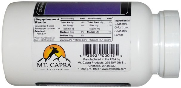 補品，牛製品，初乳 - Mt. Capra, CapraColostrum, 6 oz (174 g)