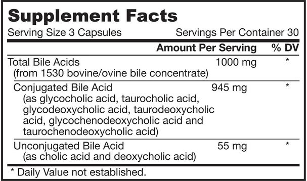 補充劑，牛製品，酶，膽汁酸 - Jarrow Formulas, Bile Acid Factors, 90 Capsules