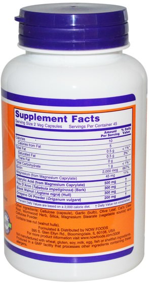 補充劑，辛酸，排毒 - Now Foods, Candida Support, 90 Veg Capsules