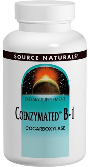補充劑，輔酶b維生素 - Source Naturals, Coenzymated B-1, 60 Tablets
