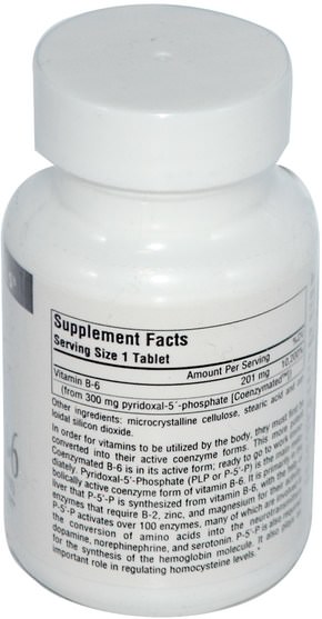 補充劑，輔酶b維生素 - Source Naturals, Coenzymated B-6, 300 mg, 30 Tablets