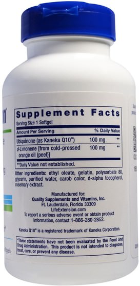 補充劑，輔酶q10，coq10 - Life Extension, Super-Absorbable CoQ10, 100 mg, 100 Softgels