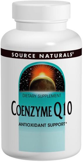 補充劑，輔酶q10，coq10 200毫克 - Source Naturals, Coenzyme Q10, 200 mg, 60 Capsules