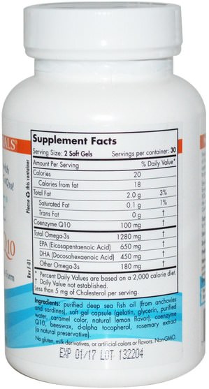 補充劑，輔酶q10 - Nordic Naturals, Ultimate Omega + CoQ10, 1000 mg, 60 Soft Gels