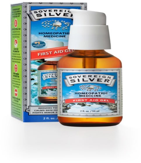 補充劑，膠體銀，傷害燒傷 - Sovereign Silver, Silver, First Aid Gel, 2 fl oz (59 ml)