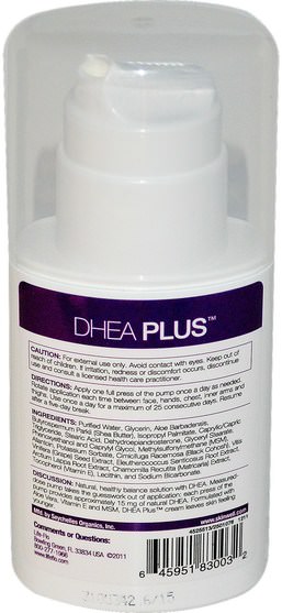 補充劑，dhea，潤膚露 - Life Flo Health, DHEA Plus, Highly Absorbent Body Cream, 2 oz (57 g)