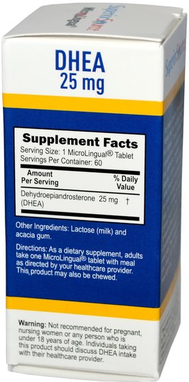 補品，dhea，健康 - Superior Source, DHEA, 25 mg, 60 MicroLingual Instant Dissolve Tablets
