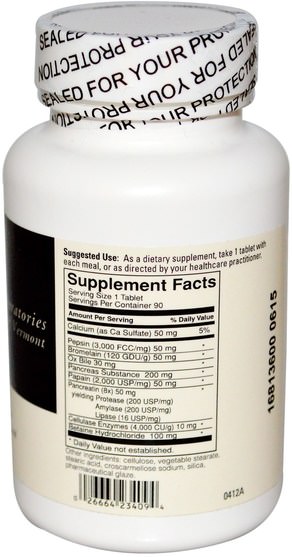 補充劑，消化酶 - DaVinci Laboratories of Vermont, All-Zyme, 90 Tablets