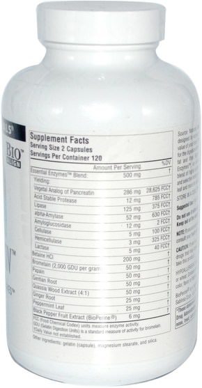 補充劑，消化酶，薄荷 - Source Naturals, DigestActiv, 240 Capsules