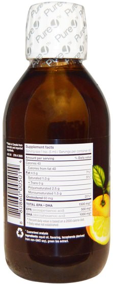 補充劑，efa omega 3 6 9（epa dha），dha，ascenta nutrasea - Ascenta, NutraSea, High DHA Omega-3, Juicy Citrus Flavor, 6.8 fl oz (200 ml)
