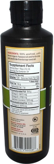 補充劑，efa omega 3 6 9（epa dha），barleans omega - Barleans, Omega Twin, Complete 3-6-9 Nutrition, 12 fl oz (350 ml)