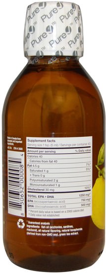 補充劑，efa omega 3 6 9（epa dha），dha，epa，ascenta nutrasea - Ascenta, Nutra Sea, Omega-3, Zesty Lemon Flavor, 6.8 fl oz (200 ml)