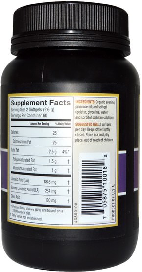 補充劑，efa omega 3 6 9（epa dha），月見草油，月見草油軟膠囊 - Barleans, Evening Primrose Oil, 120 Softgels