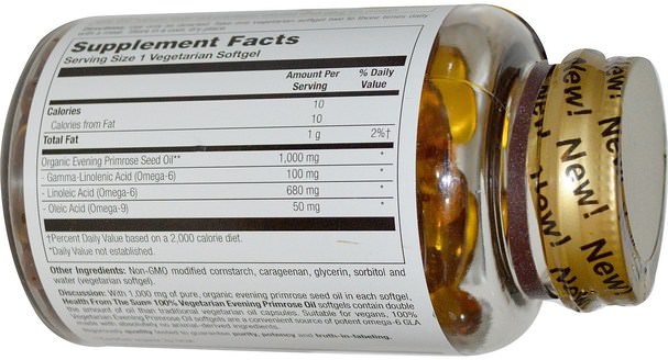 補充劑，efa omega 3 6 9（epa dha），月見草油，月見草油軟膠囊 - Health From The Sun, Evening Primrose Oil, 100% Vegetarian, 90 Veggie Softgels