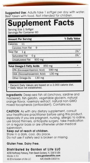 補充劑，efa omega 3 6 9（epa dha），魚油，魚油軟膠囊 - Minami Nutrition, Supercritical, Omega-3 Fish Oil, 850 mg, Orange Flavor, 60 Softgels