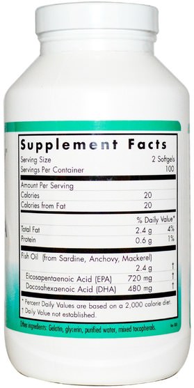 補充劑，efa omega 3 6 9（epa dha），魚油，魚油軟膠囊 - Nutricology, Super EPA, Fish Oil Concentrate, 200 Softgels