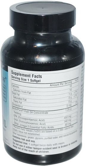 補充劑，efa omega 3 6 9（epa dha），魚油，魚油軟膠囊 - Source Naturals, Arctic Pure, Omega-3 Fish Oil, Ultra Potency, 850 mg, 60 Softgels