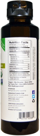 補充劑，efa omega 3 6 9（epa dha），大麻製品，大麻籽油，nutiva大麻製品 - Nutiva, Organic Superfood, Hemp Oil, Cold Pressed, 8 fl oz (236 ml)
