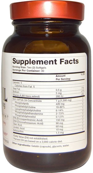 補充劑，efa omega 3 6 9（epa dha），磷蝦油 - Olympian Labs Krill Oil, 1000 mg, 60 Softgels