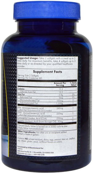 補充劑，efa omega 3 6 9（epa dha） - MRM, Smart Blend, Advanced CLA, GLA & Omega Fatty Acid Complex, 120 Softgels