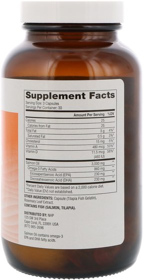 補充劑，efa omega 3 6 9（epa dha），鮭魚油 - Dr. Mercola, Wild Caught Alaskan Salmon Oil, 90 Capsules