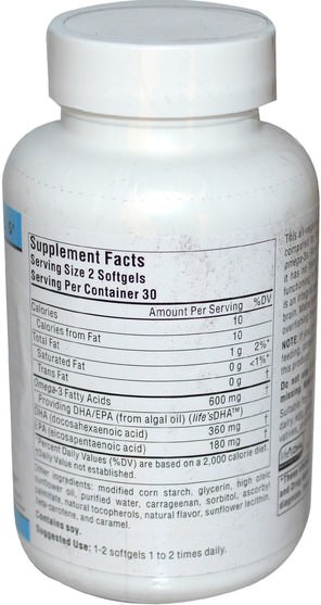 補充劑，efa omega 3 6 9（epa dha） - Source Naturals, Vegan Omega-3S, EPA-DHA, 300 mg, 60 Vegan Softgels