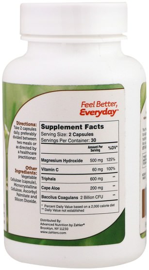 補品，酶，健康 - Zahler, ConstipAid, Advanced Digestive Aid Formula, 60 Vegetarian Capsules