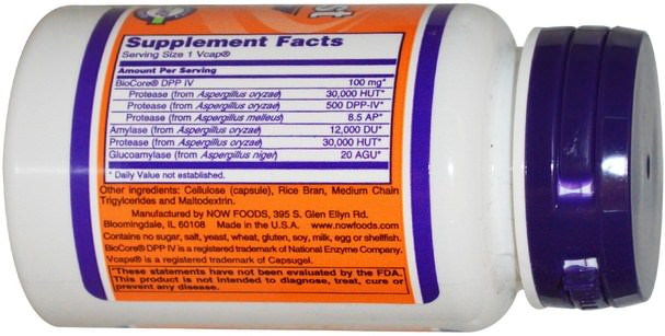 補充劑，酶 - Now Foods, Gluten Digest, 60 Veg Capsules