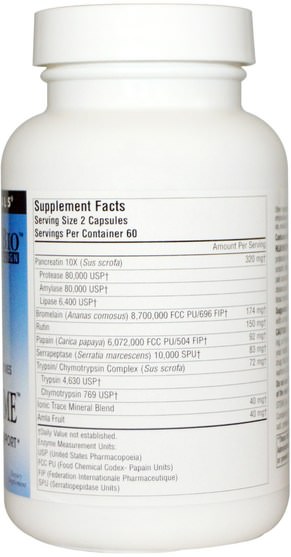 補充劑，酶，沙雷胃蛋白酶 - Source Naturals, RejuvenZyme, 120 Capsules