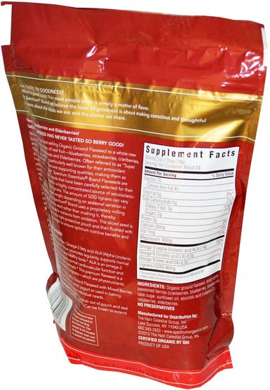 補充劑，亞麻籽 - Spectrum Essentials, Ground Flaxseed with Mixed Berries, 12 oz (340 g)