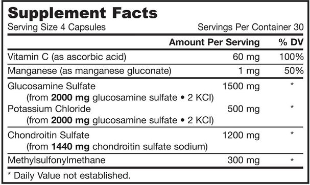 補充劑，氨基葡萄糖軟骨素 - Jarrow Formulas, Glucosamine + Chondroitin + MSM Combination, 120 Capsules