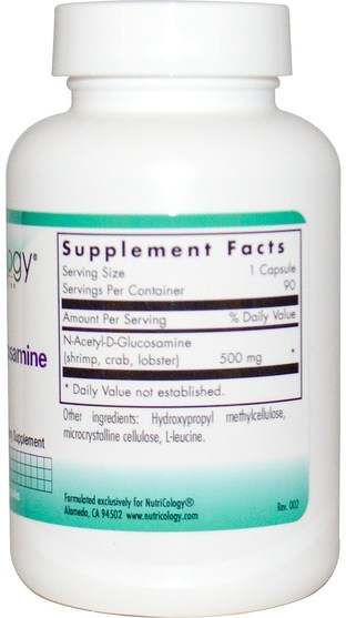 補充劑，氨基葡萄糖，n - 乙酰 - 葡萄糖胺 - Nutricology, N-Acetyl Glucosamine, 90 Veggie Caps