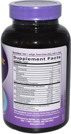 補充劑，氨基葡萄糖 - Natrol, Glucosamine Omega-3, 90 Softgels