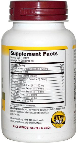 補充劑，葡萄柚籽提取物 - NutriBiotic, DefensePlus, 250 mg Grapefruit Seed Extract, 90 Vegan Tablets