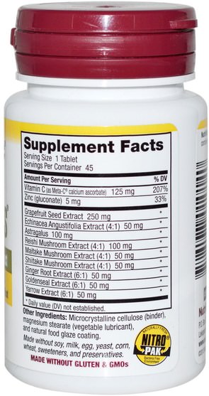 補充劑，葡萄柚籽提取物 - NutriBiotic, DefensePlus, Maximum Strength, 250 mg, 45 Vegan Tablets