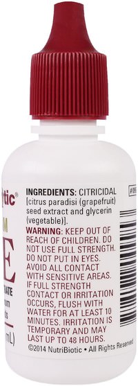 補充劑，葡萄柚籽提取物 - NutriBiotic, Maximum GSE, Liquid Concentrate, Grapefruit Seed Extract, 1 fl oz (29.5 ml)
