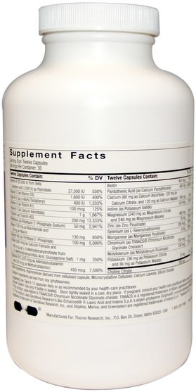 補品，健康，排毒 - Thorne Research, Basic Detox Nutrients, 360 Vegetarian Capsules