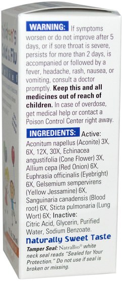 補品，順勢療法，感冒和病毒，感冒和流感 - NatraBio, Childrens Cold & Flu Relief, 1 fl oz (30 ml)