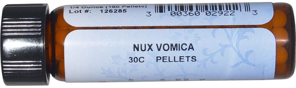 補品，順勢療法，nux vomica，健康，頭痛 - Hylands, Standard Homeopathic, Nux Vomica, 30C, 160 Pellets (1/4 oz)