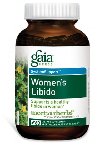 補品，順勢療法婦女，健康，婦女 - Gaia Herbs, Womens Libido, 60 Vegetarian Liquid Phyto-Caps