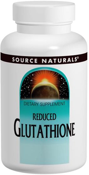 補充劑，l穀胱甘肽，氨基酸 - Source Naturals, Reduced Glutathione, 250 mg, 60 Tablets