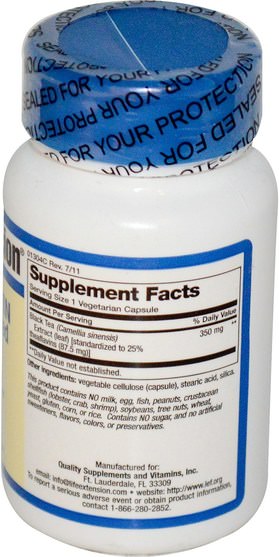 補充劑，茶氨酸，健康 - Life Extension, Theaflavin Standardized Extract, 30 Veggie Caps