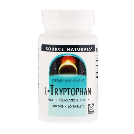 補充劑，l色氨酸，氨基酸 - Source Naturals, L-Tryptophan, 500 mg, 60 Tablets