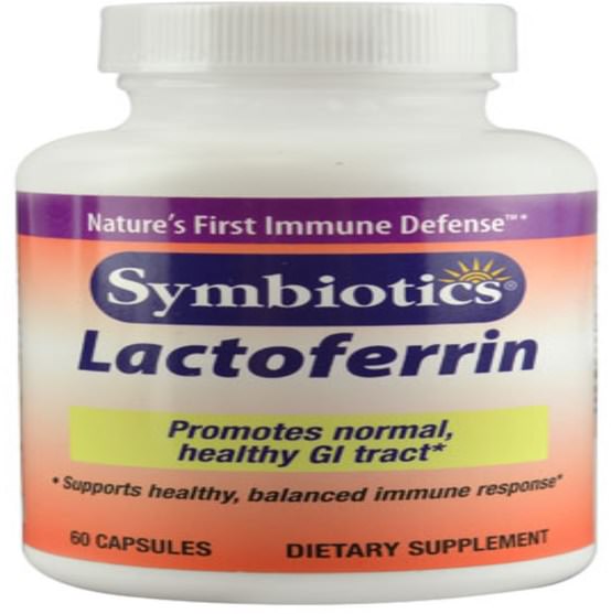 補充劑，乳鐵蛋白 - Symbiotics, Lactoferrin, 60 Capsules