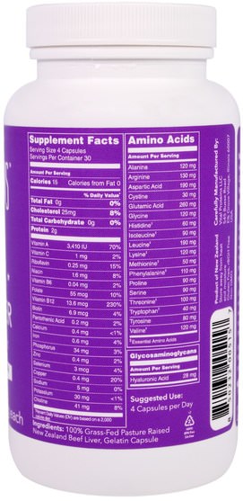 補品，肝製品 - Vital Proteins, Beef Liver, 750 mg, 120 Capsules